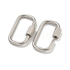 304 Stainless Steel Screw Carabiner Lock Charms STAS-C092-05H-P-2