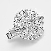 Rack Plating Hair Accessories Iron Alligator Hair Clip Findings MAK-WH0002-01P-1
