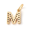 Brass Micro Pave Colorful Cubic Zirconia Charms ZIRC-F092-01-M-2