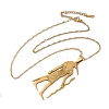 201 Stainless Steel Egyptian Ancient God Anubis Pendant Necklaces NJEW-D318-06G-4