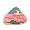 Printed 304 Stainless Steel Pendants STAS-P419-08G-01-1