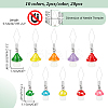 20Pcs 10 Style Mushroom 304 Stainless Steel Threader DIY-AB00056-2