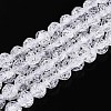 Transparent Crackle Glass Beads Strands GLAA-N053-8mm-11-1