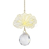 Brass Hollow Lotus Leaf Hanging Ornaments LS-HJEW-E012-03G-02-1