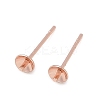 Brass Stud Earring Findings KK-A300-29A-RG-1