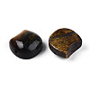 Natural Tiger Eye Cat Head Shape Beads G-T144-05B-2