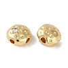 Brass Micro Pave Cubic Zirconia Beads KK-P283-22G-2