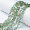 Electroplate Transparent Glass Beads Strands EGLA-A034-T2mm-F18-1
