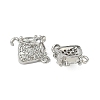 Brass Pave Clear Cubic Zirconia Fruit Connector Charms KK-Z109-01P-01-2