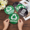 6Pcs 2 Styles PVC Garbage Recycle Trash sign stickers DIY-WH0043-40-3