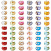 84Pcs 12 Colors Transparent Resin Rondelle European Beads RESI-TA0004-73-2