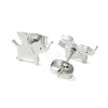 Non-Tarnish Cute Little Animal Theme 304 Stainless Steel Stud Earrings EJEW-B041-03C-P-2