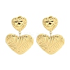 Ion Plating(IP) 304 Stainless Steel Stud Earrings for Women EJEW-A108-10G-1