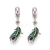Rack Plating Alloy Enamel European Dangle Charms MPDL-N039-039-1