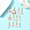 12Pcs Alloy Enamel Pendant Decoration HJEW-YW00093-04-1