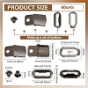 40Sets Iron Baseball Hat Cap Buckle Strap Clasp Clip Kit FIND-BC0014-10B-2