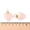 Natural Rose Quartz Perfume Bottle Pendants G-L623-10G-01-3