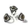 Natural Labradorite Adjustable Rings G-P560-03AS-05-4
