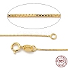 925 Sterling Silver Box Chain Necklaces STER-F039-45cm-03G-4
