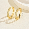 Hollow Brass Clear Cubic Zirconia Hoop Earrings LS-SP8143-2