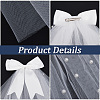 Bowknot Polyester Long Mesh Tulle Bridal Veils OHAR-WH20005-06-6
