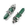 Synthetic Malachite Big Pointed Pendants G-A172-16F-2