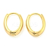Oval Brass Huggie Hoop Earrings for Women EJEW-M255-01G-1