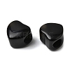 Natural Black Obsidian European Beads G-C269-01C-2