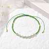 Adjustable Natural Green Aventurine & Seed Braided Bead Bracelets BJEW-JB10181-03-2