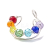 Colorful Glass Cuff Earrings EJEW-JE05699-01-4