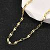 Brass Mariner Link Chain Necklaces NJEW-M108-06G-1