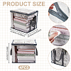 Large Capacity Transparent PVC Plastic Zipper Bags with Handle for Book Storage ABAG-WH0040-60B-3
