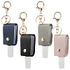 4Pcs 4 Colors Plastic Hand Sanitizer Bottle with PU Leather Cover KEYC-CL0001-04B-1