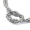Tarnish Resistant 304 Stainless Steel Hollow Cross Charm Bracelet with Double Layer Box Chains LS-BJEW-A002-01P-2