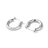 Non-Tarnish 304 Stainless Steel Hoop Earrings STAS-Z052-11P-2