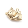 Brass Micro Pave Cubic Zirconia Pendants KK-M306-06G-04-1