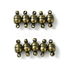 10Pcs Round Brass Magnetic Clasps with Loops KK-FS0001-34AB-2