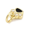 Real 18K Gold Plated Brass Enamel Charms KK-M293-22G-04-2