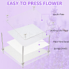 Square Transparent Acrylic Flower Press Plates DIY-BC0012-68-3