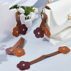 4Pcs PU Leather Flower Pendant Decorations AJEW-FH0009-99A-4