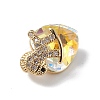 Real 18K Gold Plated Rack Plating Brass Micro Pave Clear Cubic Zirconia Pendants KK-C015-09G-05-2