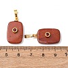 Natural Red Jasper Pendants G-P628-01G-01-3