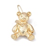 Bear Alloy Hair Barrettes AJEW-A056-03A-G-2