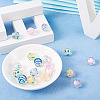 18Pcs 9 Colors Transparent Acrylic Enamel Beads TACR-TA0001-15-5