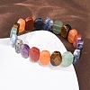 Chakra Natural Mixed Gemstone Faceted Beaded Stretch Bracelets for Women BJEW-K251-07K-3