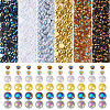 60G 6 Styles Electroplated Opaque Flat Back Resin Cabochons RESI-TA0003-38-2