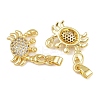 Brass Micro Pave Cubic Zirconia Pendants KK-F908-04G-2