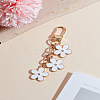 1Pc Flower Zinc Alloy Enamel Pendant Decorations HJEW-LP0001-69B-1