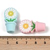 Flower Food Grade Silicone Focal Beads SIL-A011-03A-3