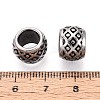 304 Stainless Steel Large Hole Beads STAS-T072-100AS-3